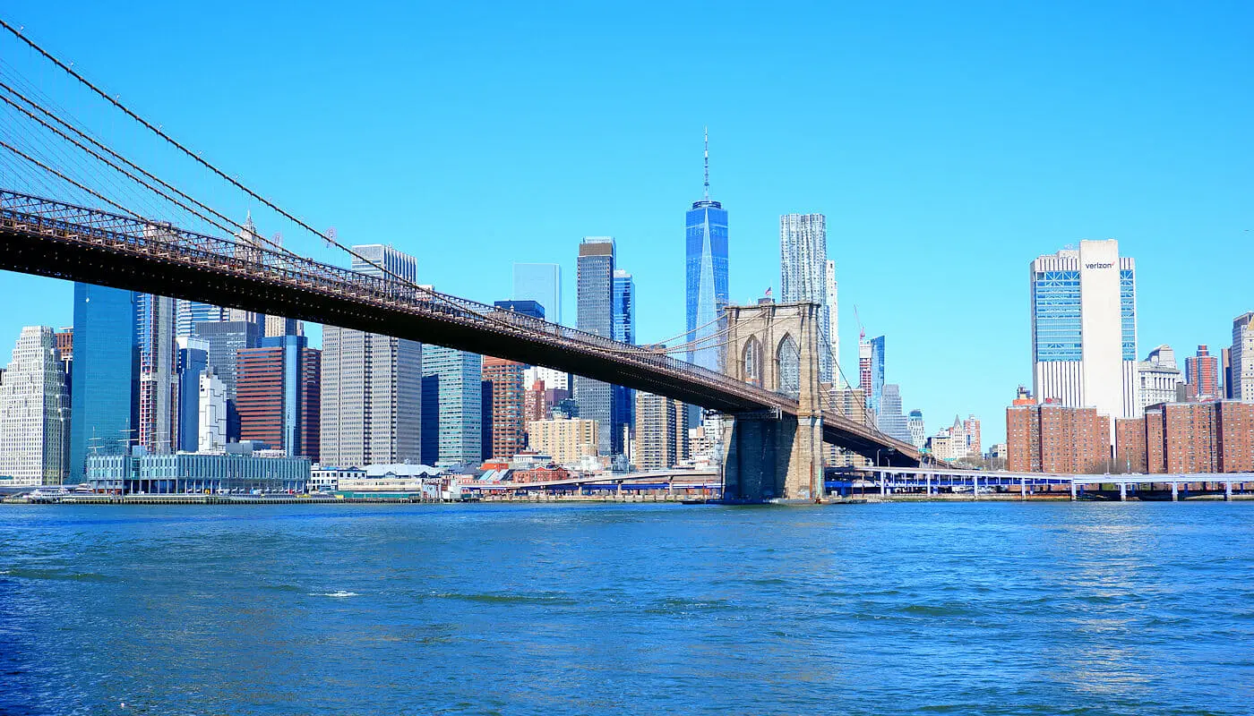 Manhattan en Nueva York - Brooklyn Bridge